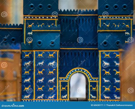 Ancient Gates of Babylon stock image. Image of museum - 60430171