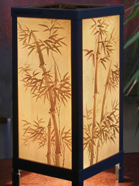 Porcelain Lithophane Luminaire Lamp - Bamboo - Spirals Lake Chelan