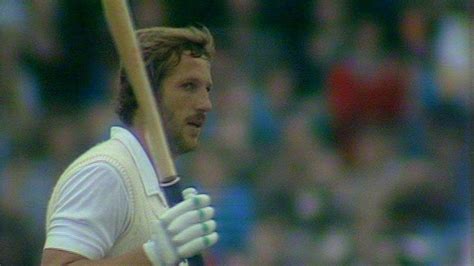 Ian Botham hits a six to reach an Ashes hundred against Australia at Old Trafford in 1981 - YouTube