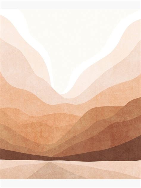 Warm mountain landscape Mounted Print by Miss-Belle in 2021 | Abstract wallpaper design ...