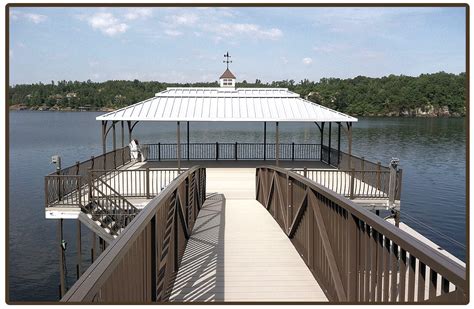 Designer color series boat docks - Silver Ridge | Flotation Systems Aluminum Boat Docks