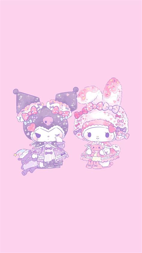 🔥 Download Sanrio Kuromi Melody In Cute Kawaii Outfits Mobile Wallpaper by @marcmerritt | Hello ...