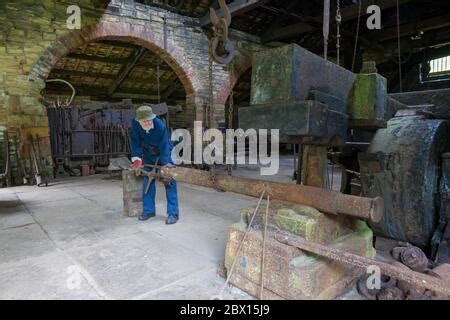 Interior view of Wortley Top Forge, an ancient water powered heavy iron ...