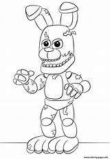 Fnaf Springtrap Coloring Page Printable sketch template