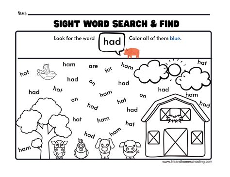 Sight Word Activities Printable