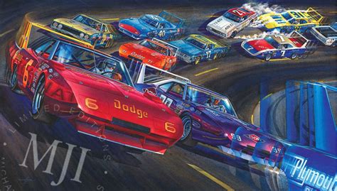 Classic Nascar Car Art | Nascar cars, Mopar, Car art