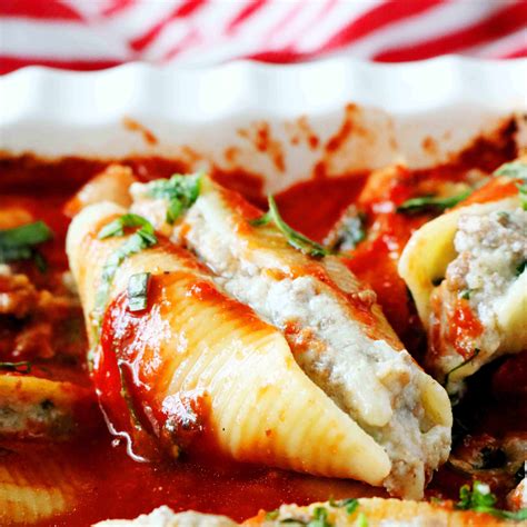 Stuffed Shells With Meat and Cheese Recipe - The Anthony Kitchen