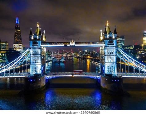 Aerial View Tower Bridge Night During Stock Photo 2240960865 | Shutterstock