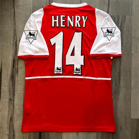 04/05 Thierry Henry Retro Arsenal Home Jersey 2002-2005 Men | Etsy