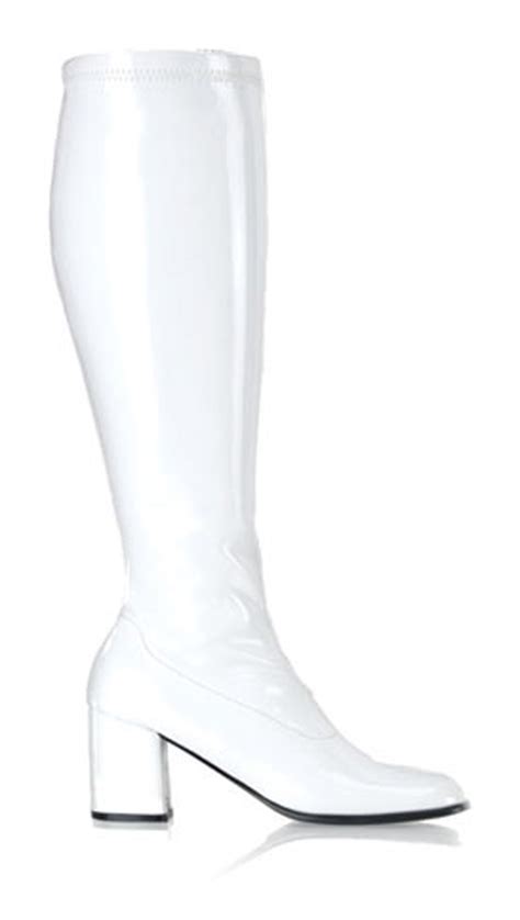 Gogo (White) Adult Boots - Wide Width - PartyBell.com