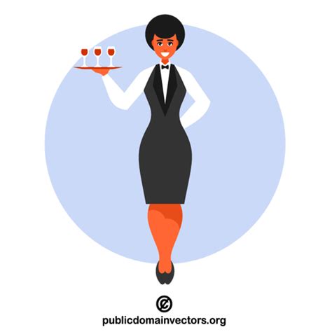 Female waiter | Public domain vectors