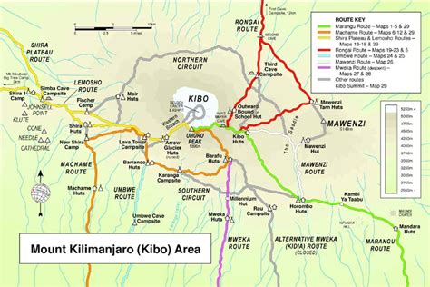 KILIMANJARO-MAP routes