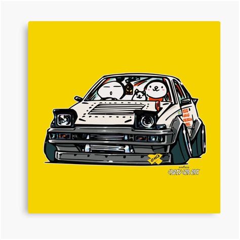 "Crazy Car Art 0135" Canvas Print for Sale by ozizo | Redbubble