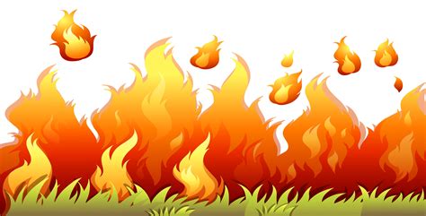 An isolated bushfire on white background 605625 Vector Art at Vecteezy