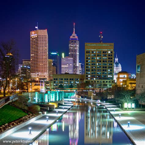 Downtown Indianapolis at Night – Peter's Travel Blog