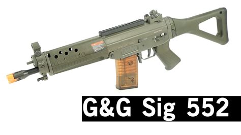 Airsoft GI - G&G Sig 552 Airsoft Gun Review with Bob the Axe Man - YouTube