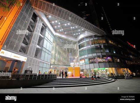 People visit Clarke Quay Central mall Singapore. Clarke Quay Central is ...