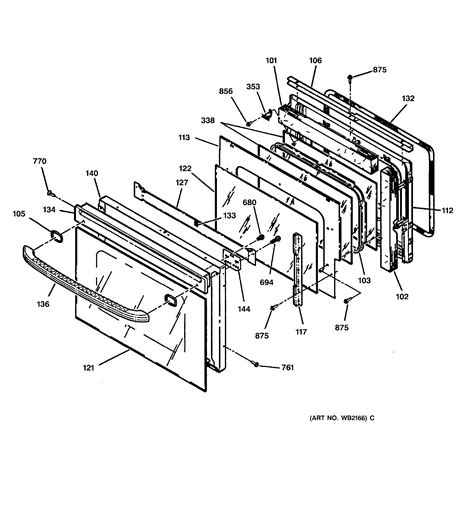 Assembly View for OVEN DOOR | JTP45WA1WW