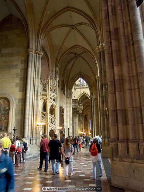 Photo of St Vitus cathedral interior. Castle and Hradcany area, Prague, Czech republic