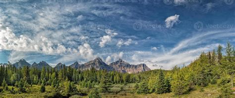 Canada Rocky Mountains Panorama landscape view 12208906 Stock Photo at ...