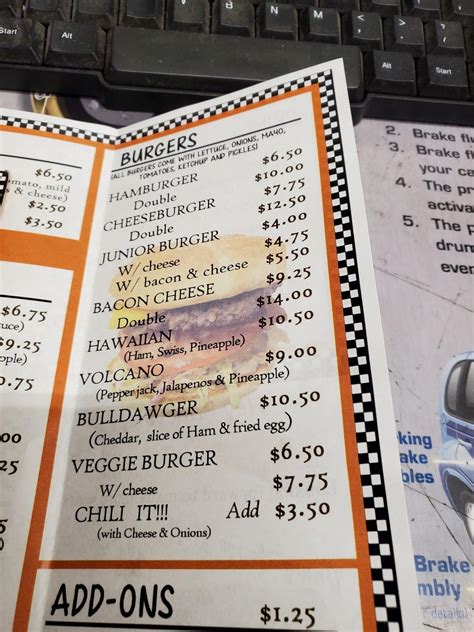 Menu at Dawg House restaurant, Prineville, 318 NW 3rd St