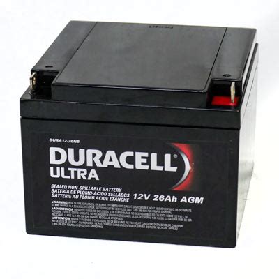 DURACELL ULTRA AGM SLA 12V 26Ah BATTERY (NEW)