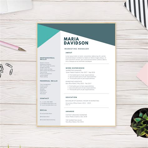 Modern letterhead for microsoft word resume templates - cclasra