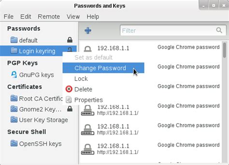 How to change the gnome keyring password? - SysTutorials