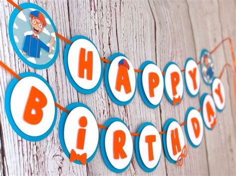 Printable Blippi Birthday Banner - Printable Word Searches