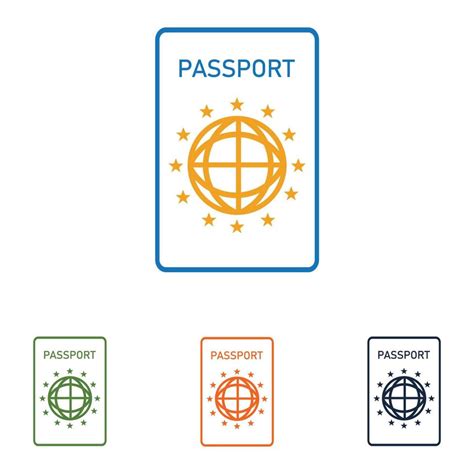 passport set logo 6596656 Vector Art at Vecteezy