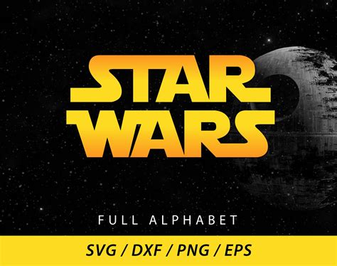 Star Wars Font Full Alphabet Letters SVG/Dxf/PNG/EPS Instant Download in 2020 | Lettering ...