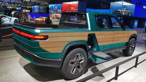 Rivian R1T Electric Pickup Truck Gets The Woodie Treatment