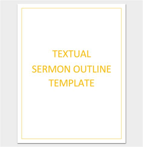 Sermon Outline Template - 12+ For Word and PDF Format