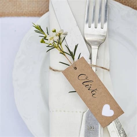 I've just found Kraft Heart Wedding Day Luggage Tag/ Place Cards. These ...