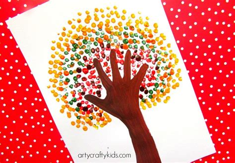 Arty Crafty Kids - Art - Art Ideas for Kids - Autumn Handprint Tree Fall Arts And Crafts, Fall ...