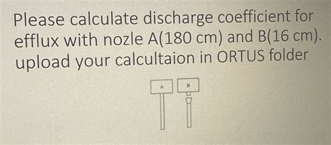 Solved Please calculate discharge coefficient for efflux | Chegg.com