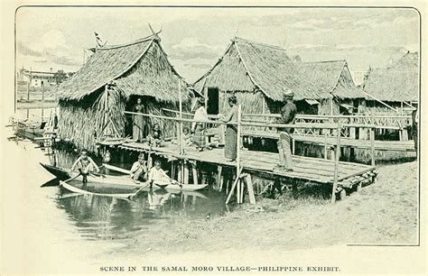 Scene in The Samal Moro Village - Philippine Exhibit. | Philippine ...