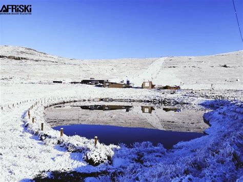 Snow falls over the Maluti Mountains