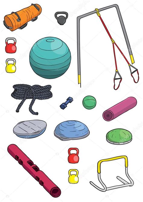 Functional Fitness Equipment Stock Vector Image by ©art.widjet #53415277