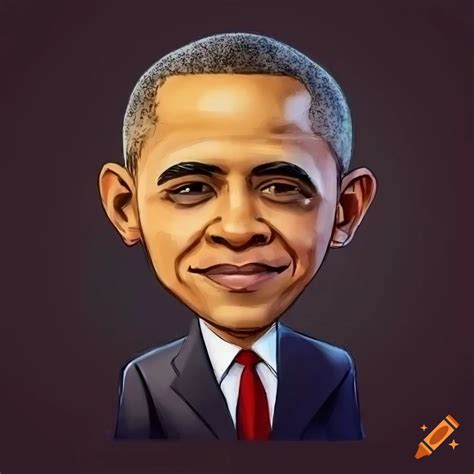 Chibi cartoon of barack obama
