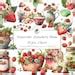 Watercolor Strawberry Clipart Strawberry Cake and Shortcake - Etsy