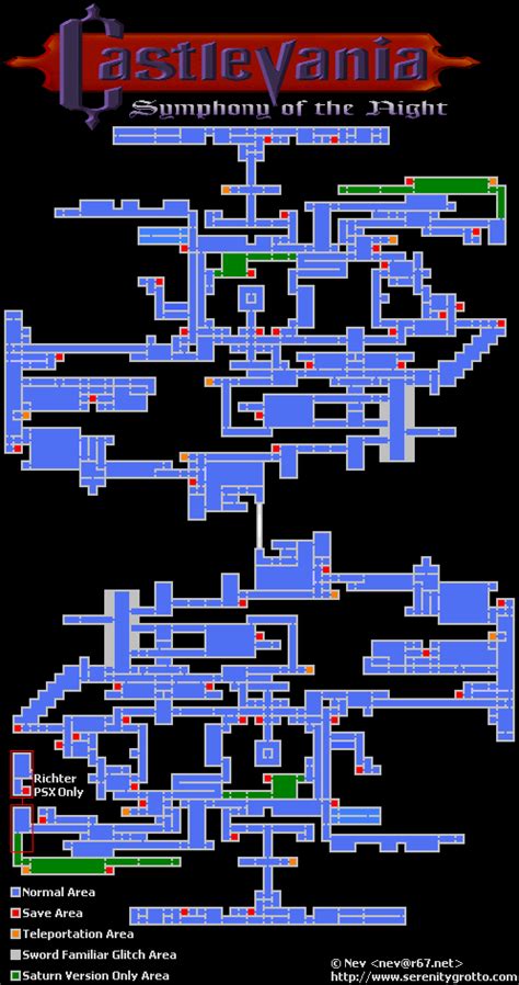 Map of Castlevania: Symphony of the Night #Castlevania #SotN #ClassicGames #GameDesign ...