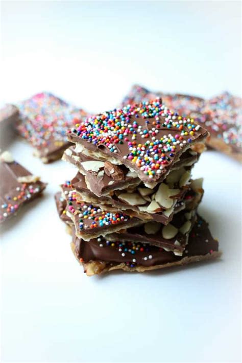 Chocolate Covered Toffee Matzah for Passover | Joanie Simon