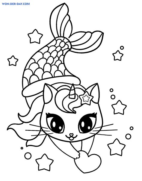 Coloring Pages Kitty Unicorn