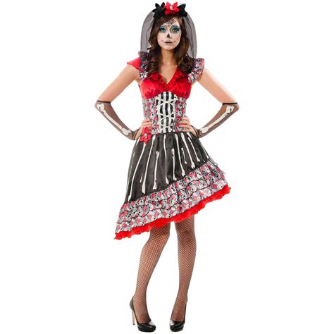 Day of the Dead Adult Dress Up / Role Play Costume - Walmart.com