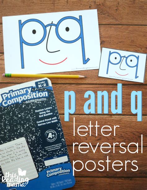 Posters for p and q Letter Reversals - This Reading Mama