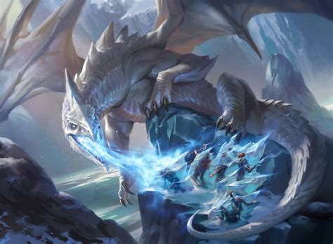 White Dragon MtG Art from Adventures in the Forgotten Realms Set by ...