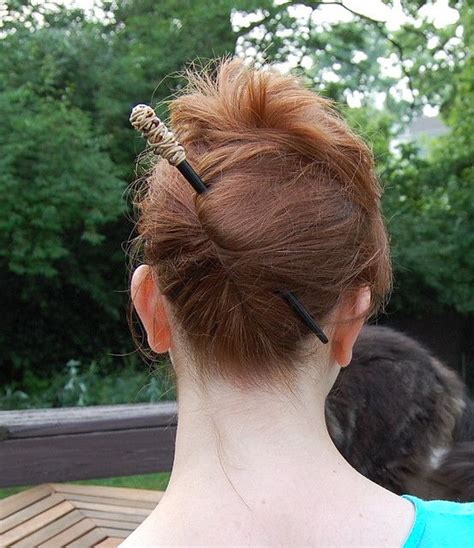 What I Wore 2Day: Lazy Girl's Updo | Hair sticks, Hair fixing, Chopstick hair