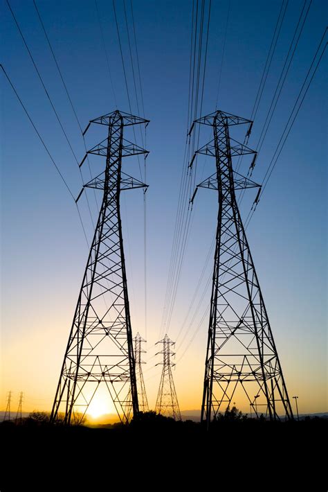 Twin Electric Power Lines Free Stock Photo - Public Domain Pictures