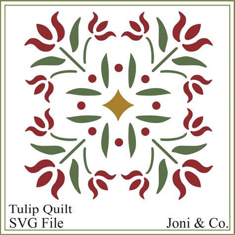 Quilt SVG, Tulip Quilt Svg, Quilting Svg, Iron on Transfer Svg ...